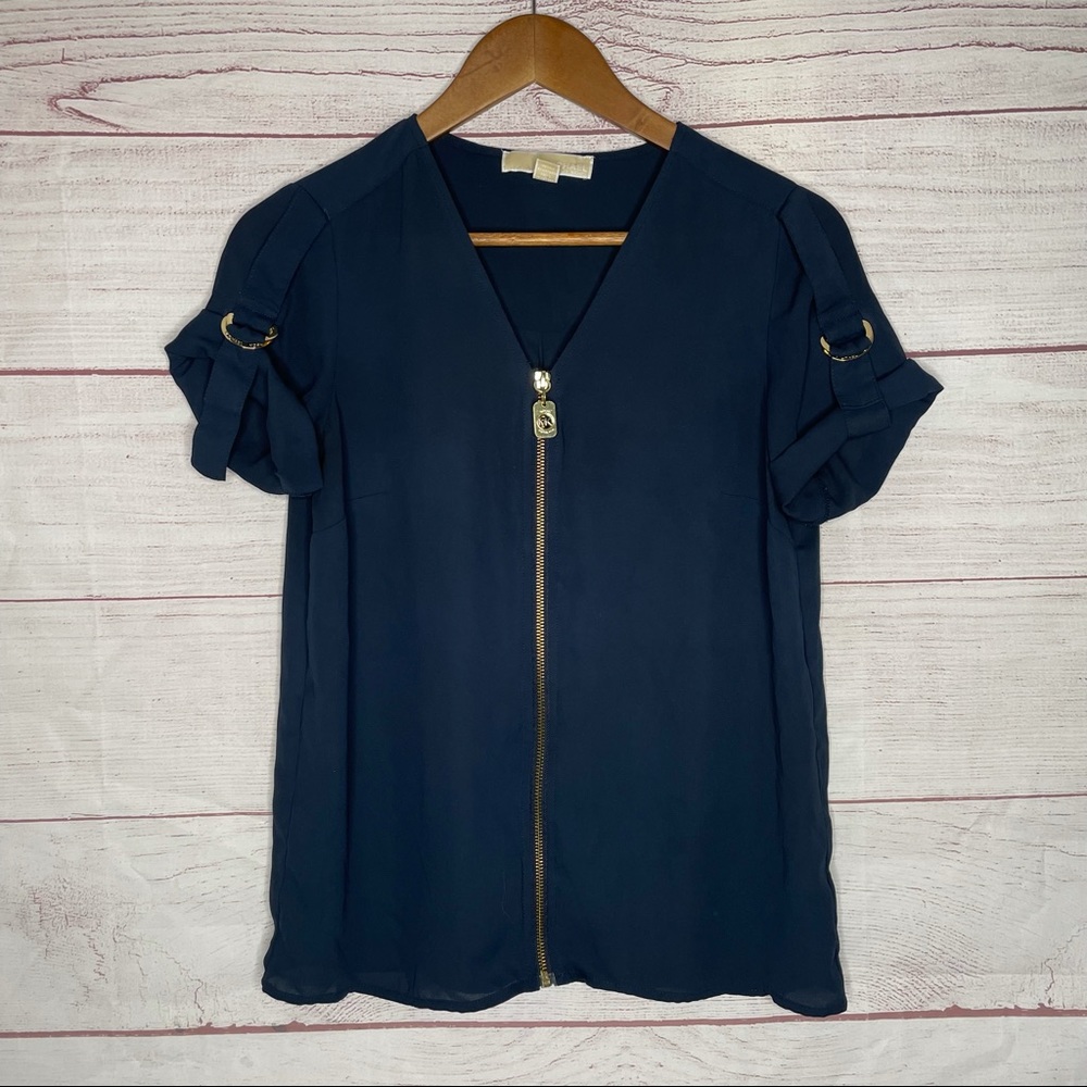 Michael Michael Kors zip up blouse XS